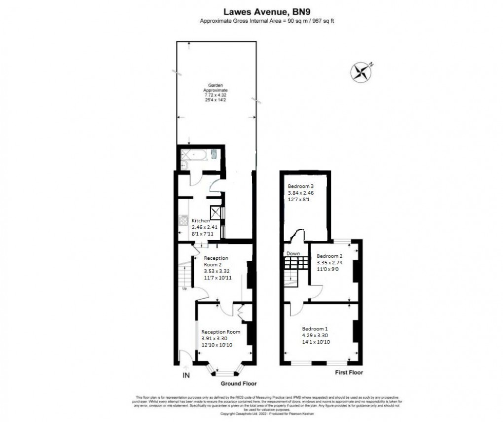 Floorplan for Lawes Avenue, Newhaven