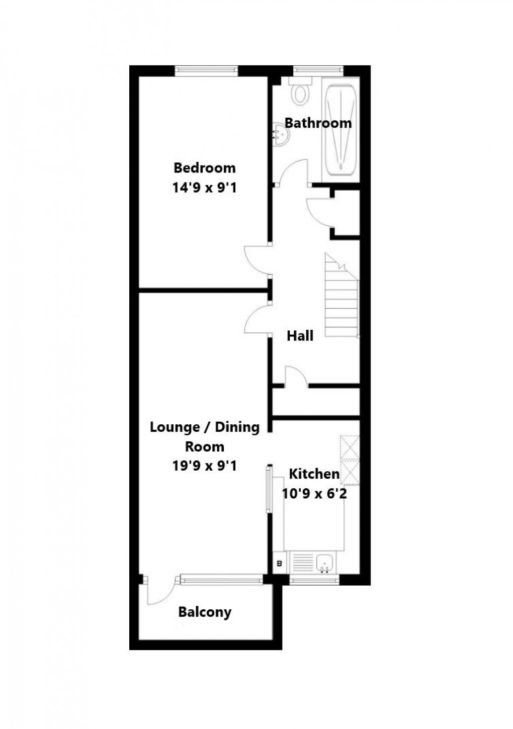 Floorplan for Arundel Road Central, Peacehaven