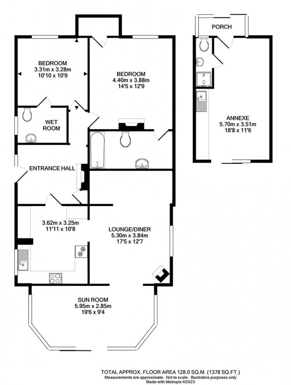 Floorplan for Chene Road, Peacehaven