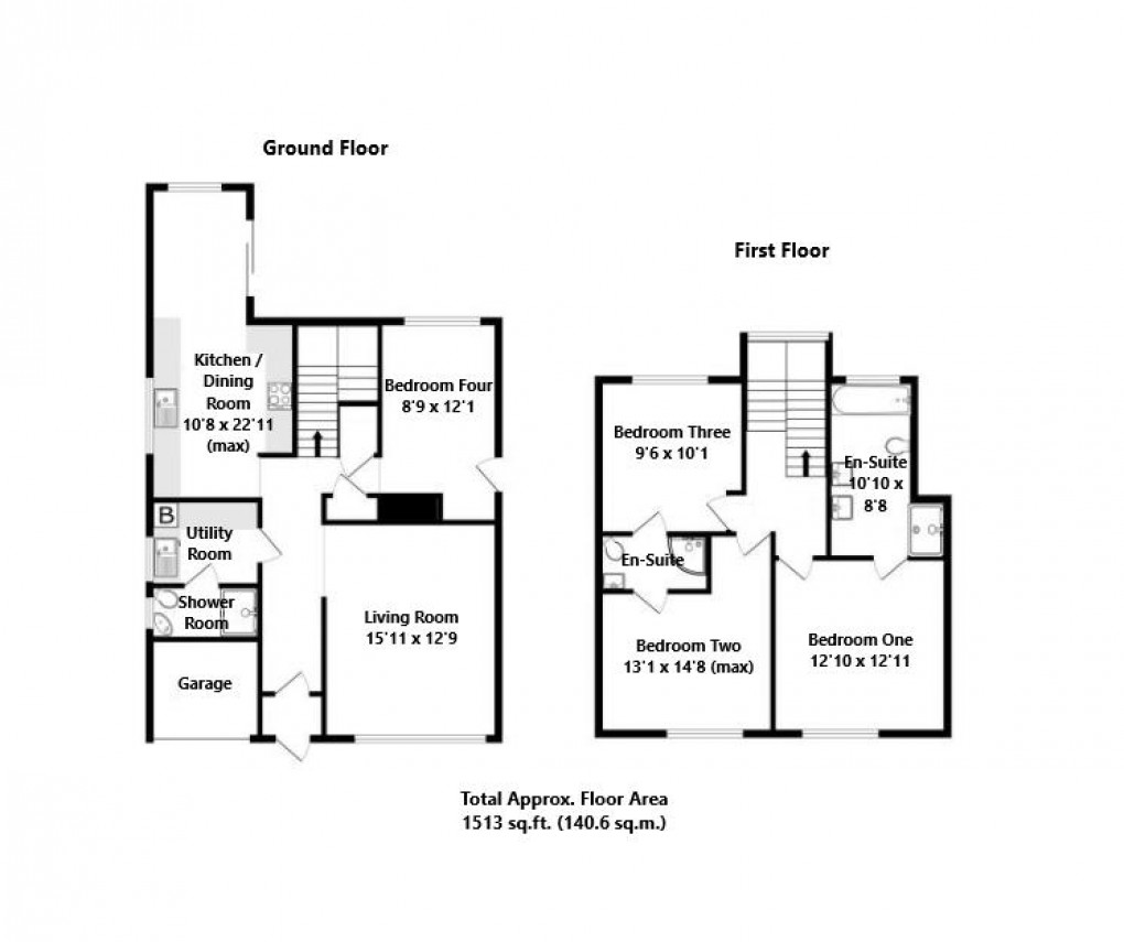 Floorplan for Gorham Way, Telscombe Cliffs, Peacehaven