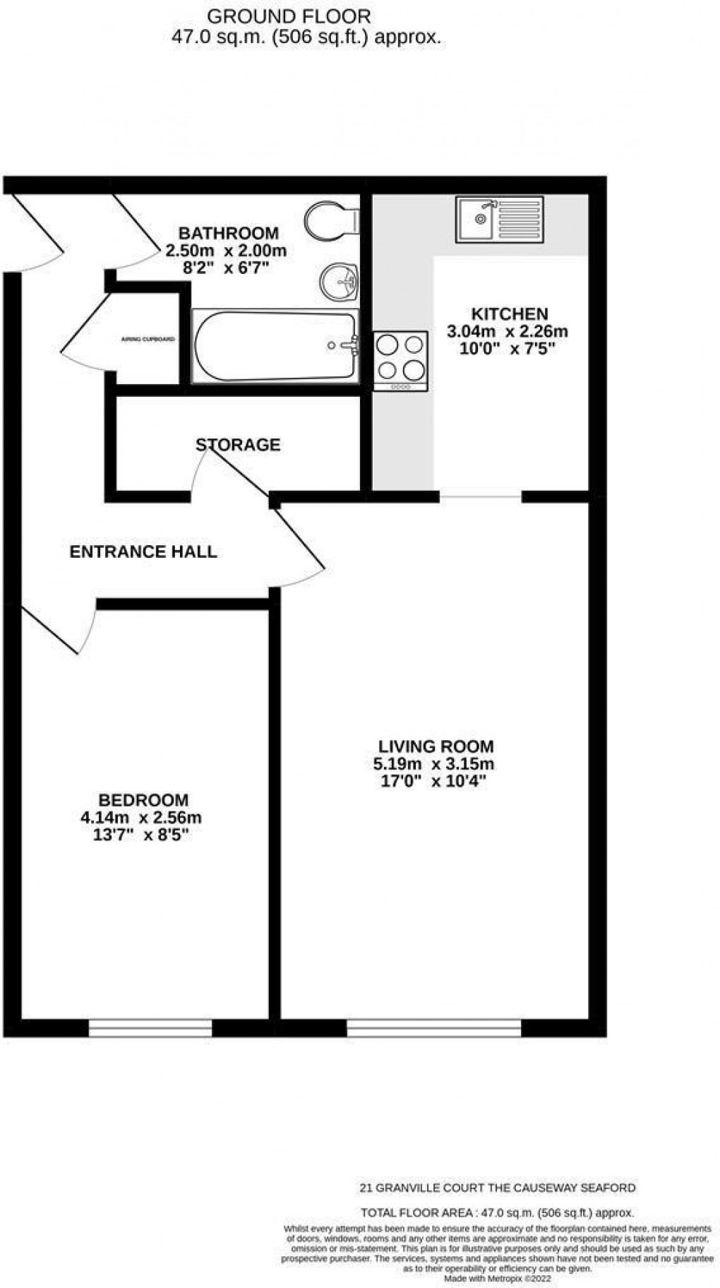 Floorplan for The Causeway, Seaford