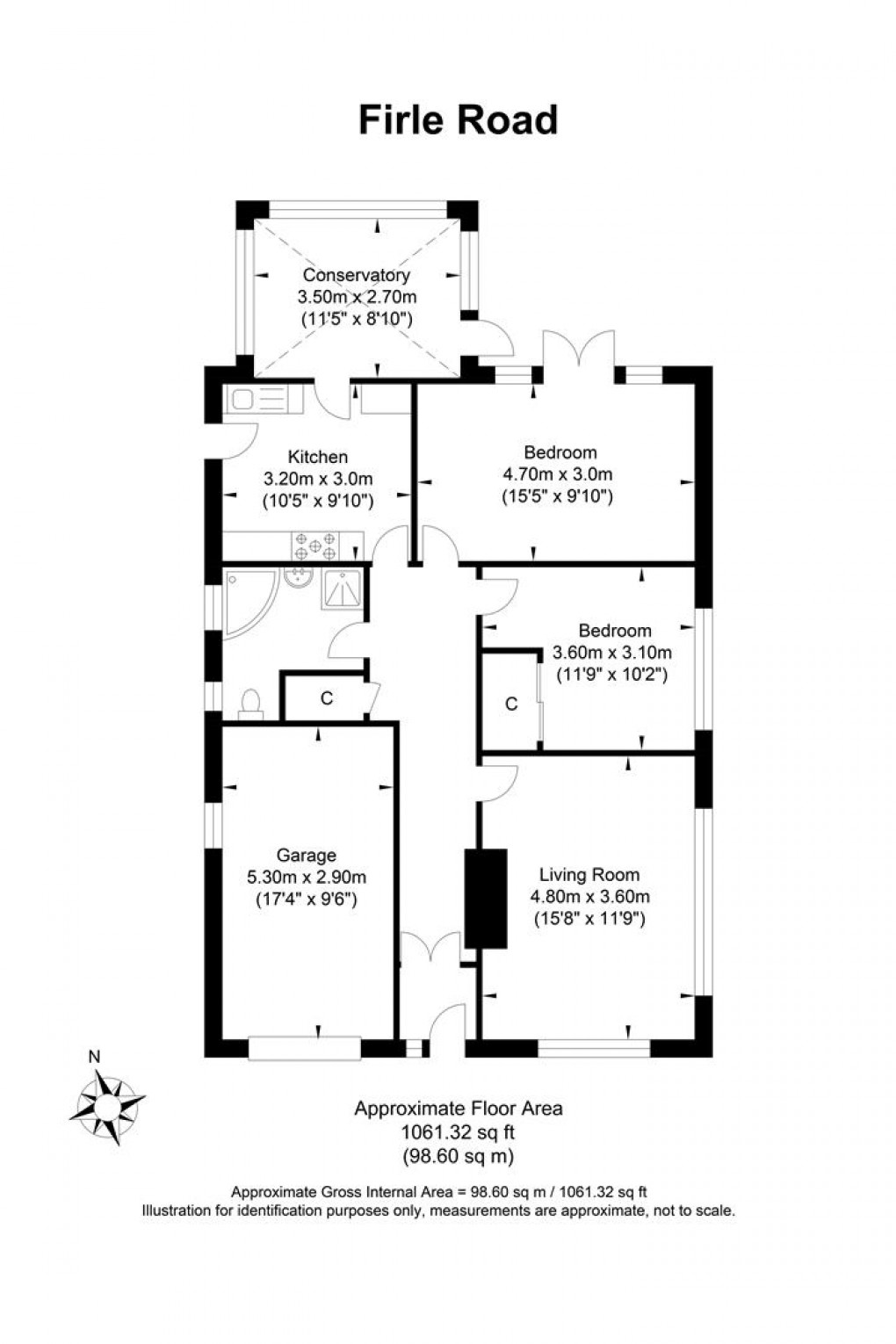 Floorplan for Firle Road, Peacehaven