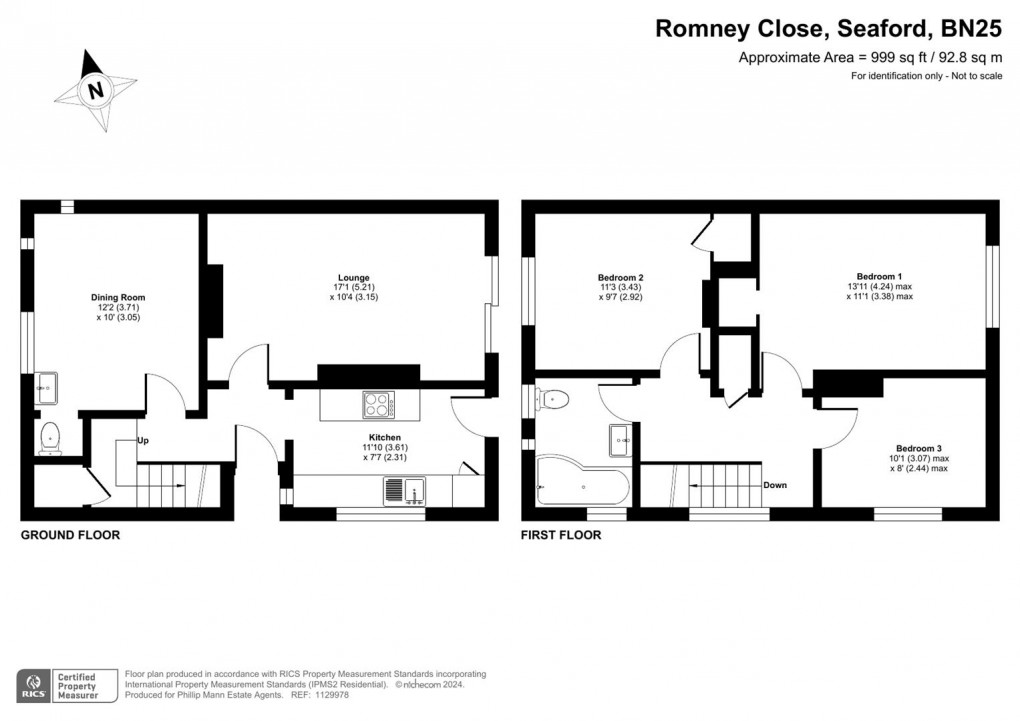 Floorplan for Romney Close, Seaford