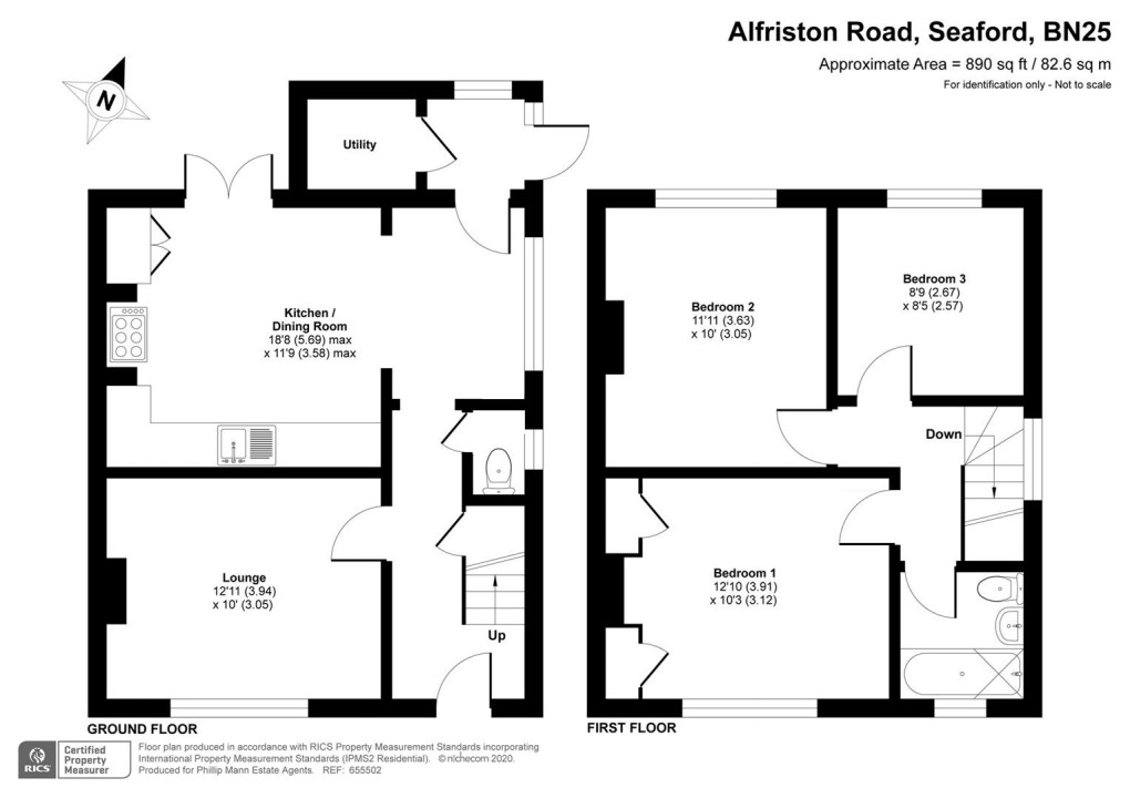 Floorplan for Alfriston Road, Seaford