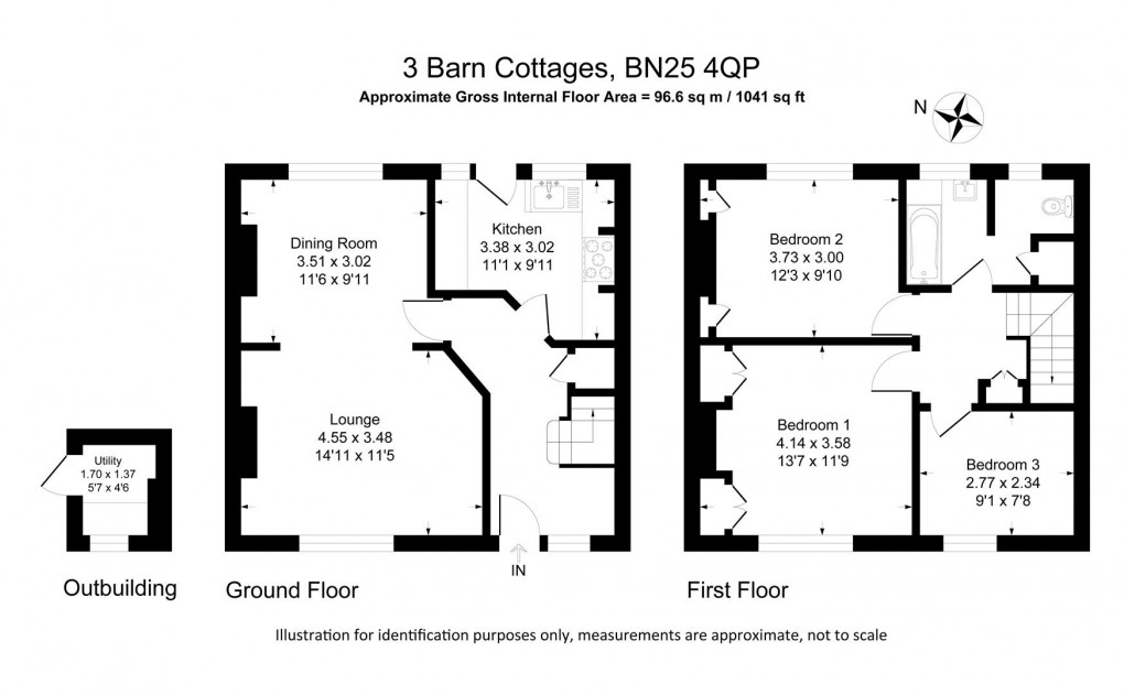 Floorplan for Barn Cottages, Sutton Road, Seaford