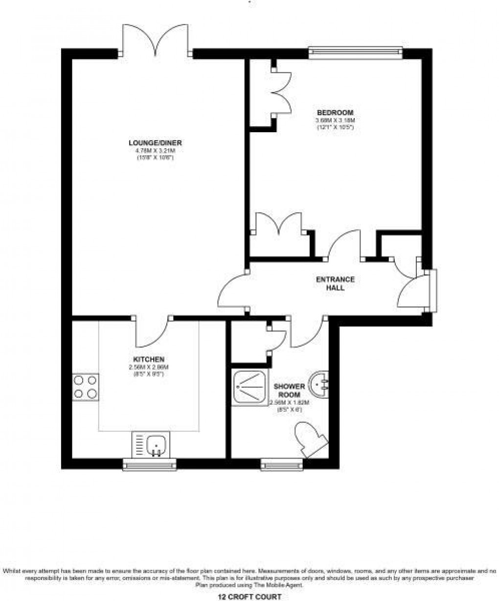 Floorplan for Croft Court, Croft Lane, Seaford