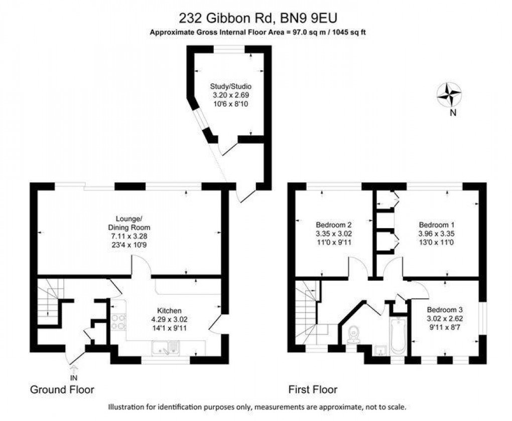 Floorplan for Gibbon Road, Newhaven