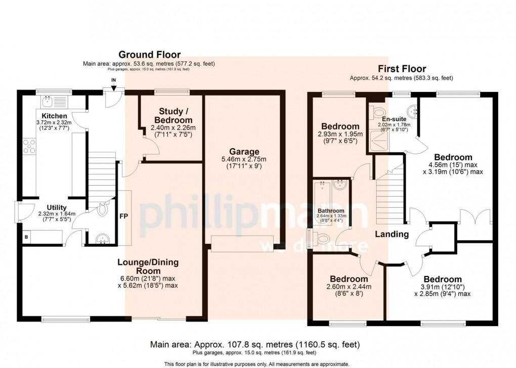 Floorplan for Montreal Close, Peacehaven