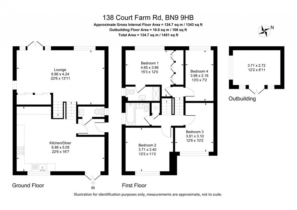 Floorplan for Court Farm Road, Newhaven