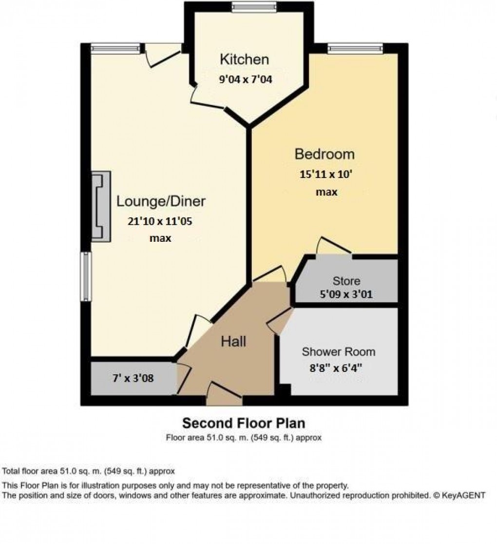 Floorplan for Eversley Court Dane Road, Seaford