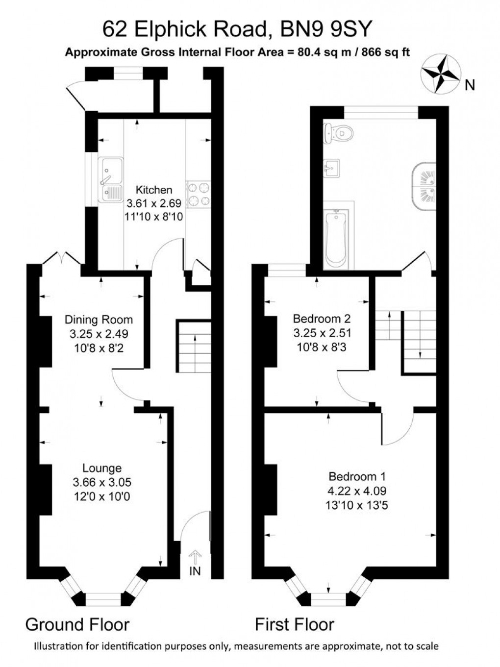 Floorplan for Elphick Road, Newhaven