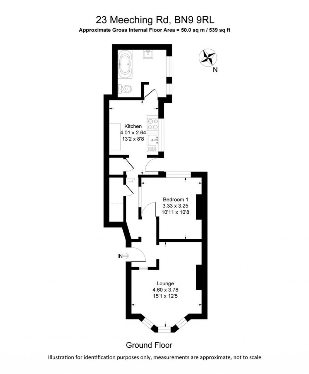 Floorplan for Meeching Road, Newhaven