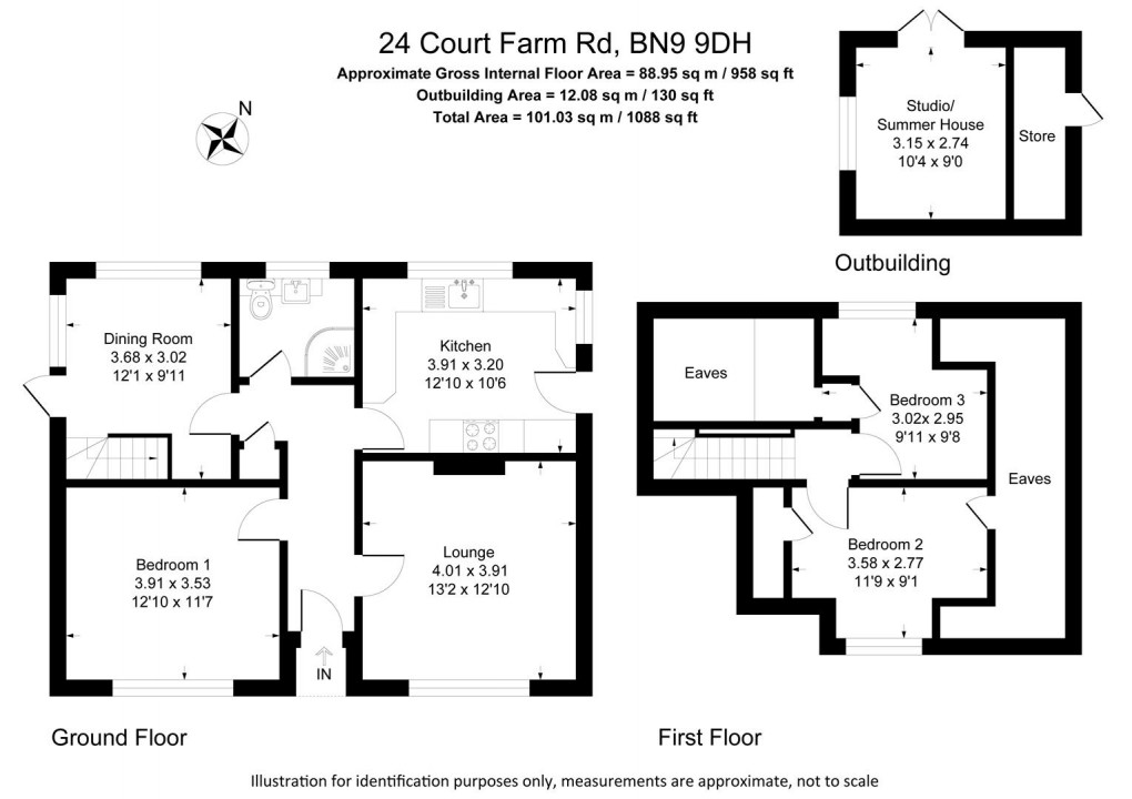 Floorplan for Court Farm Road, Newhaven