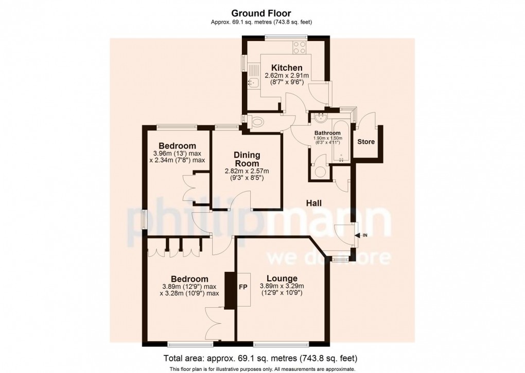 Floorplan for Sutton Road, Seaford