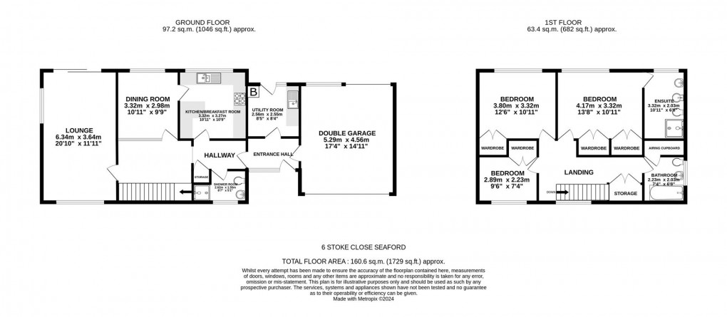 Floorplan for Stoke Close, Seaford