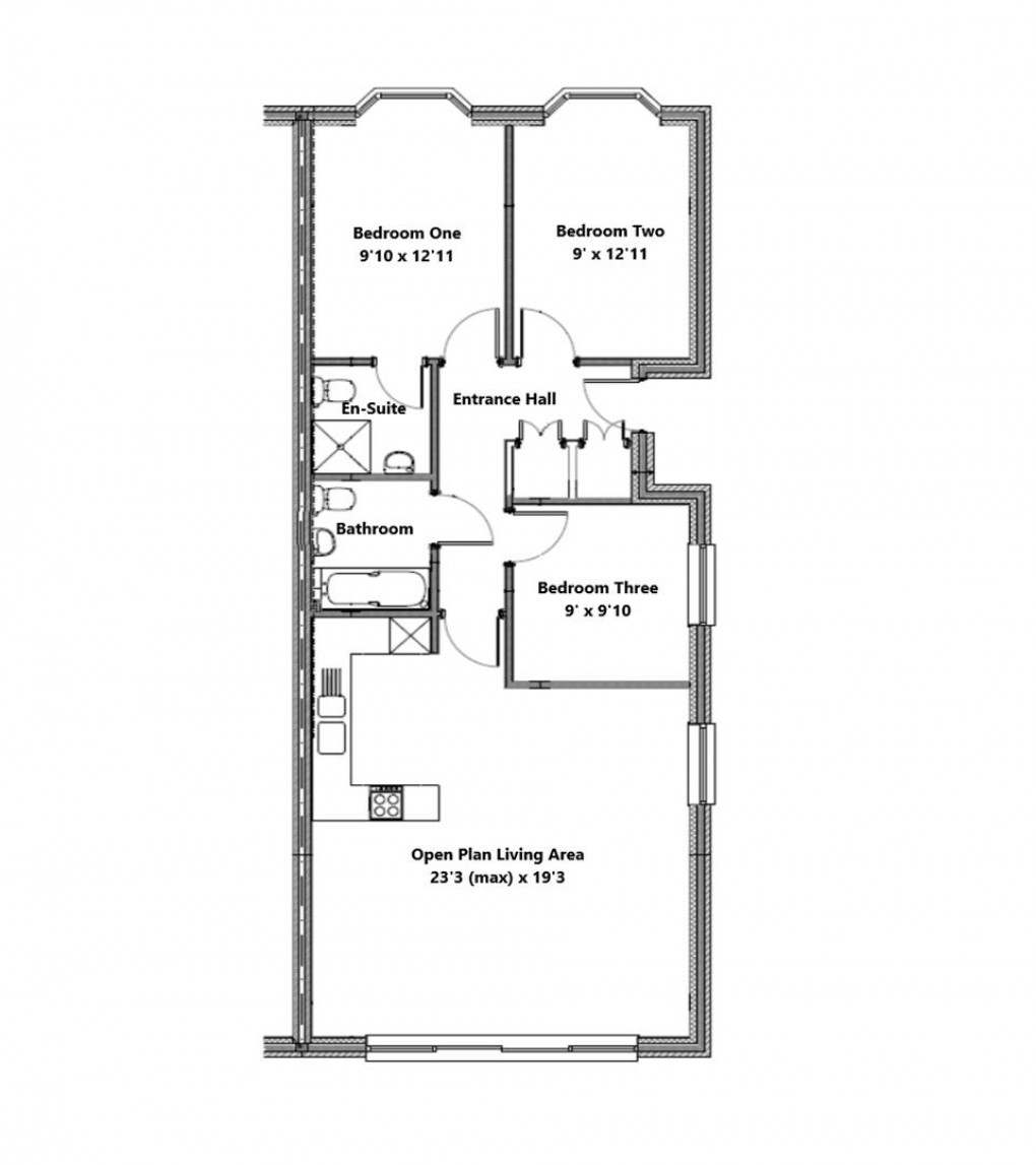 Floorplan for Firle Road, Peacehaven