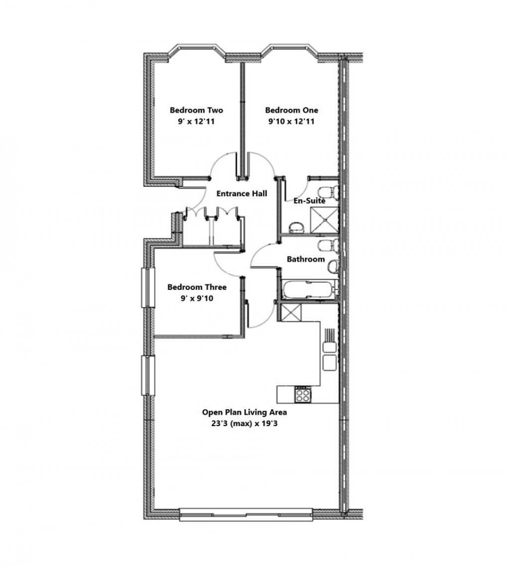 Floorplan for Firle Road, Peacehaven