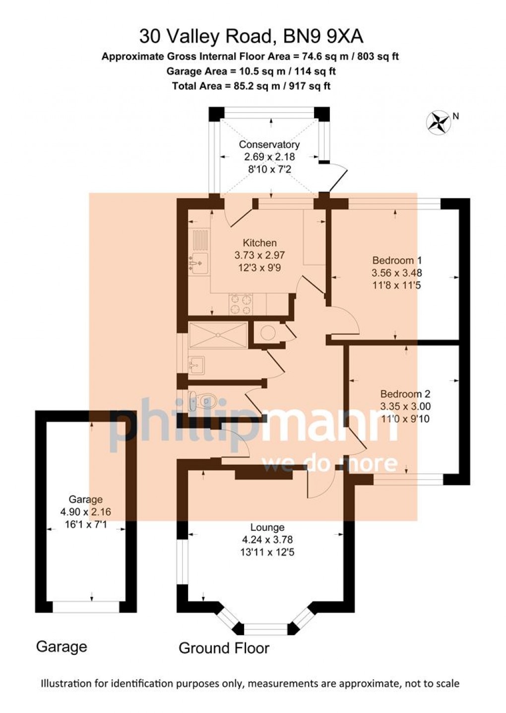 Floorplan for Valley Road, Newhaven