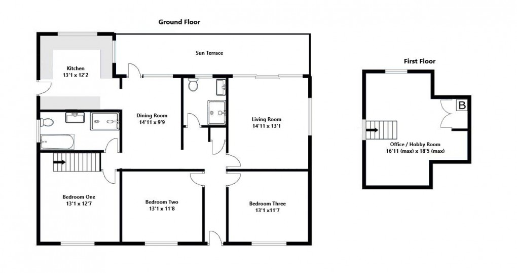 Floorplan for Chene Road, Peacehaven