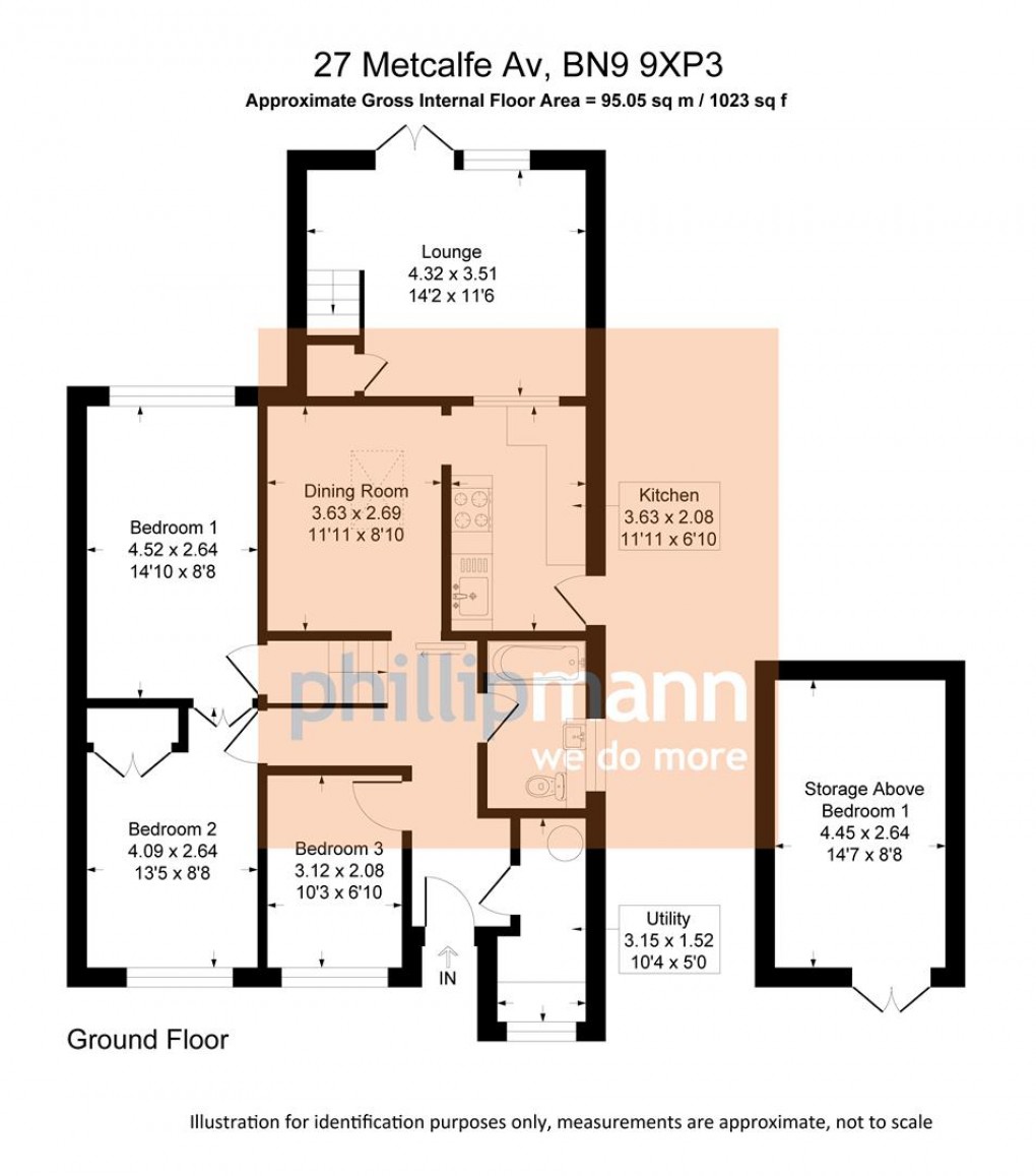 Floorplan for Metcalfe Avenue, Newhaven