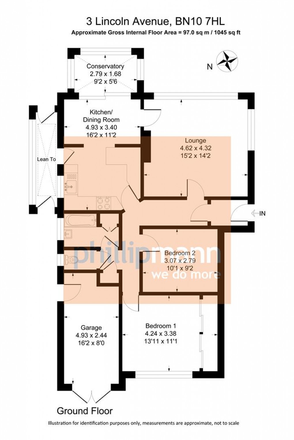 Floorplan for Lincoln Avenue, Peacehaven