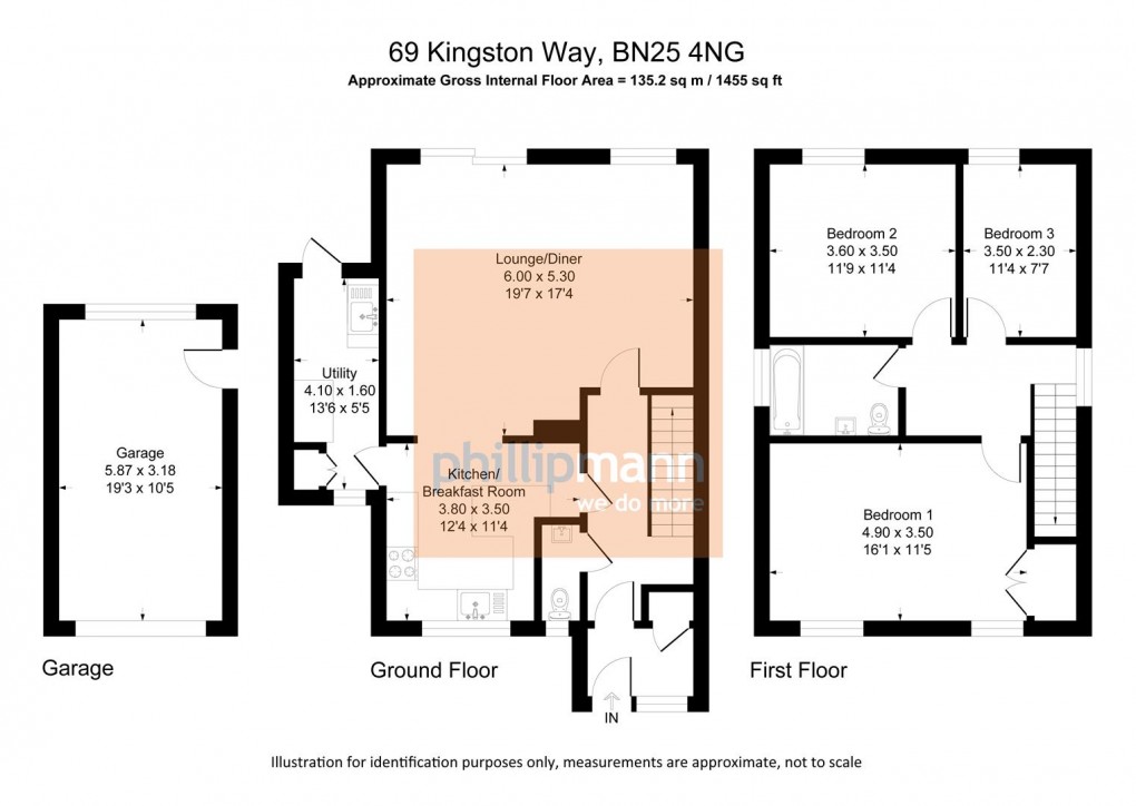 Floorplan for Kingston Way, Seaford