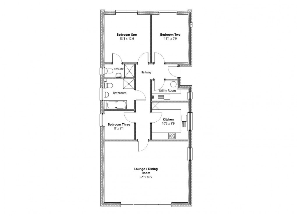 Floorplan for Horsham Avenue, Peacehaven