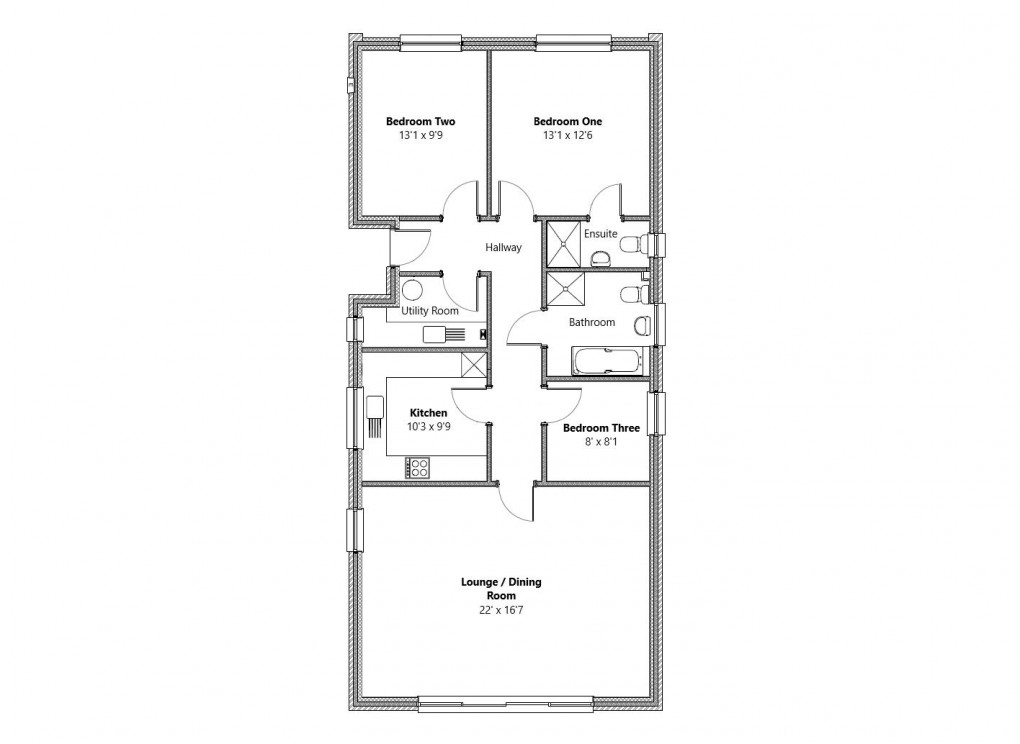 Floorplan for Horsham Avenue, Peacehaven