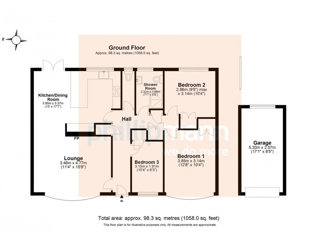 Floorplan for Fairways Close, Seaford