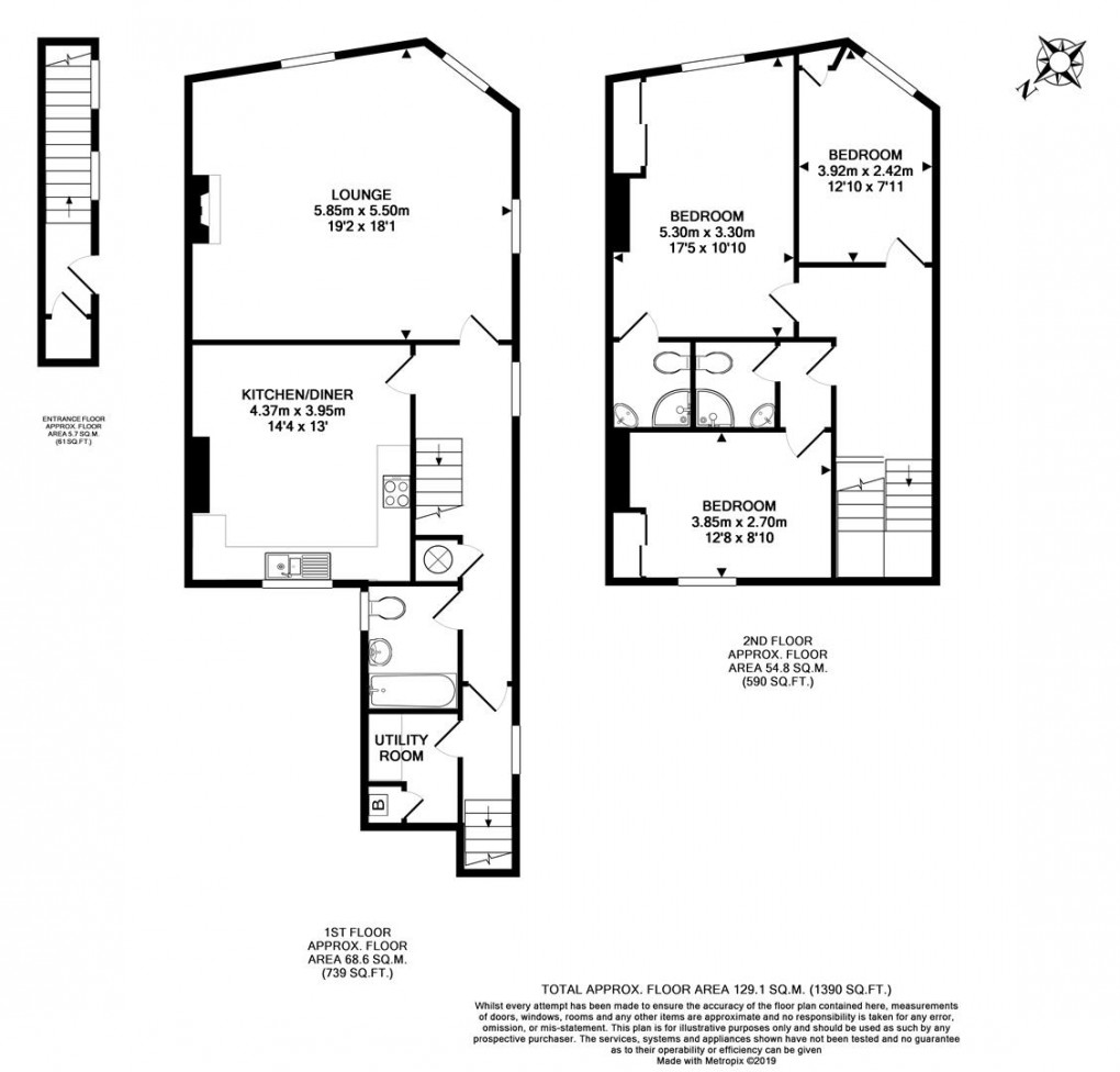 Floorplan for High Street, POLEGATE, East Sussex