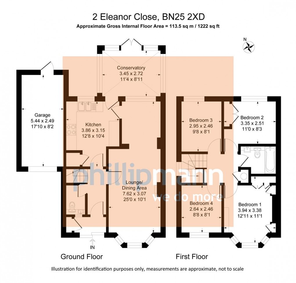 Floorplan for Eleanor Close, Seaford