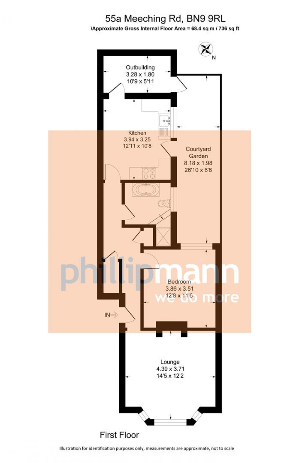 Floorplan for Meeching Road, Newhaven