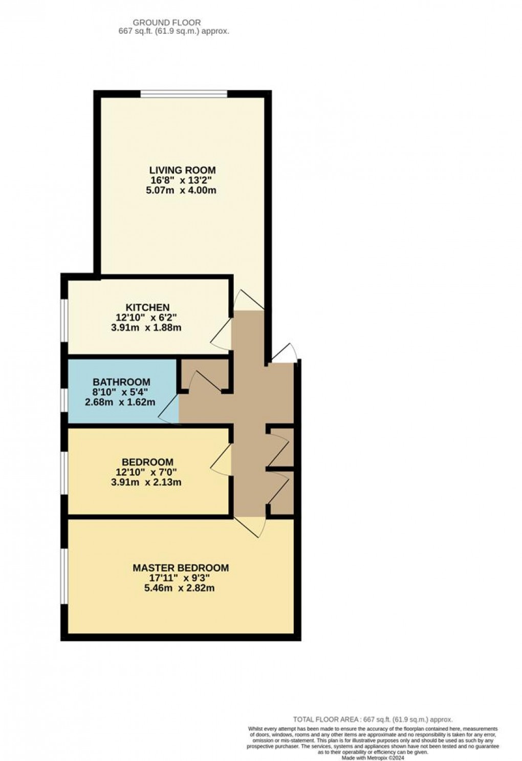 Floorplan for Warwick Road, Seaford