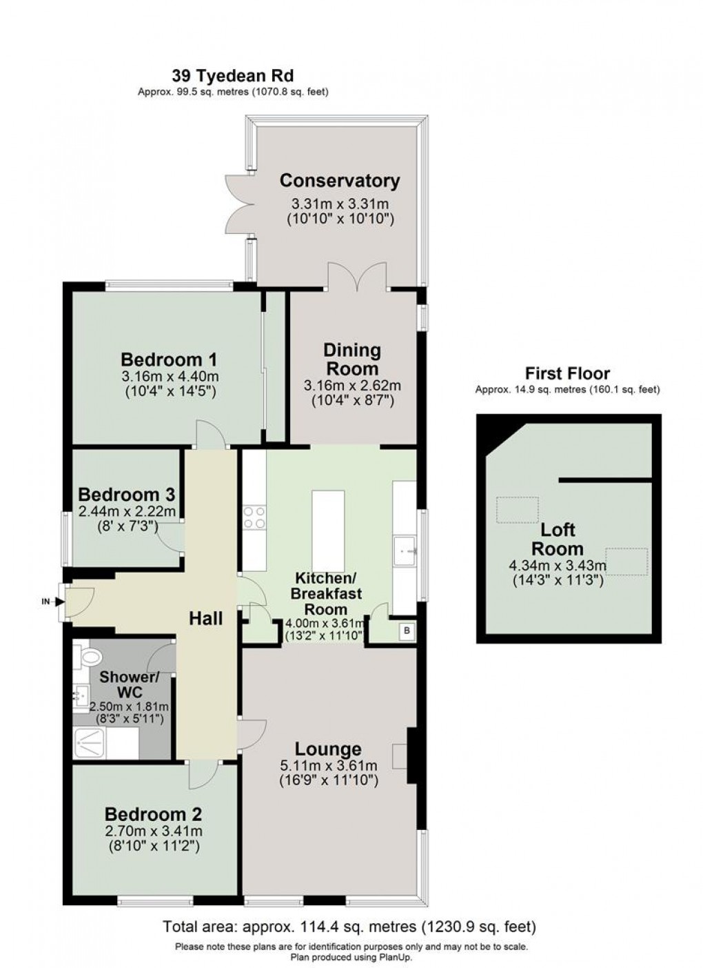 Floorplan for Tyedean Road, Telscombe