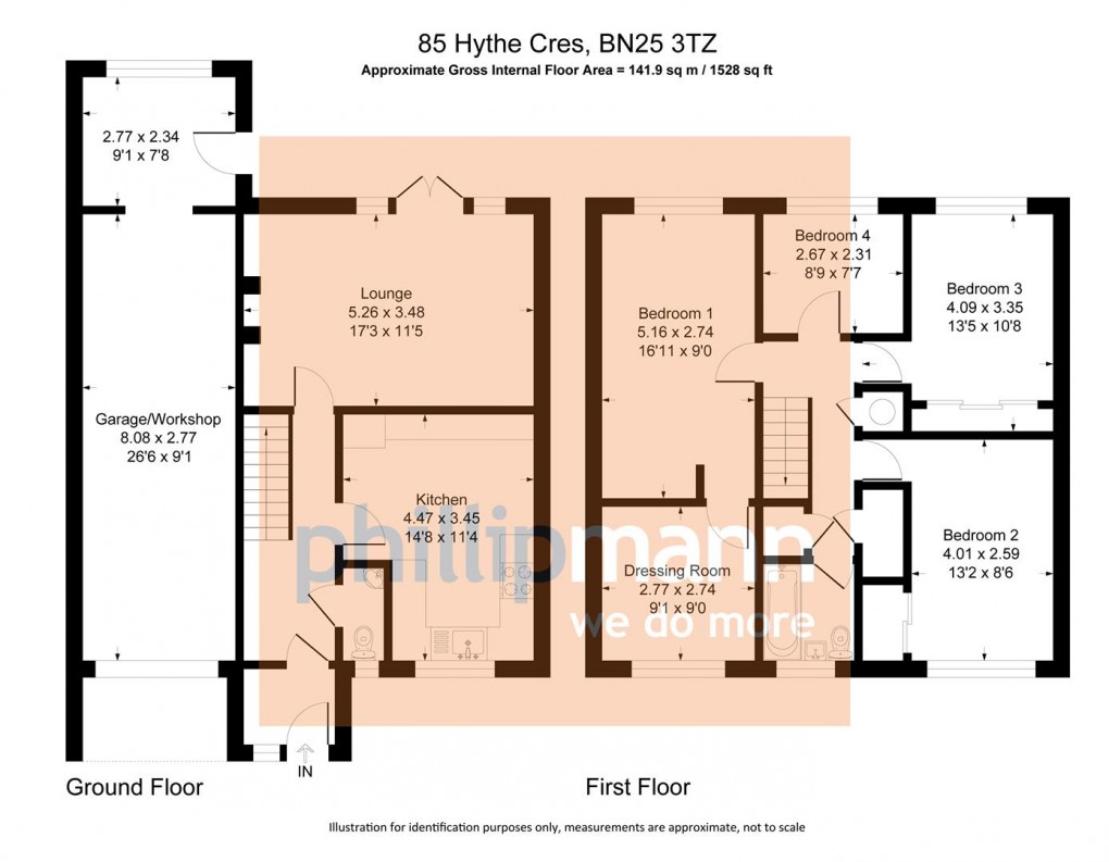 Floorplan for Hythe Crescent, Seaford