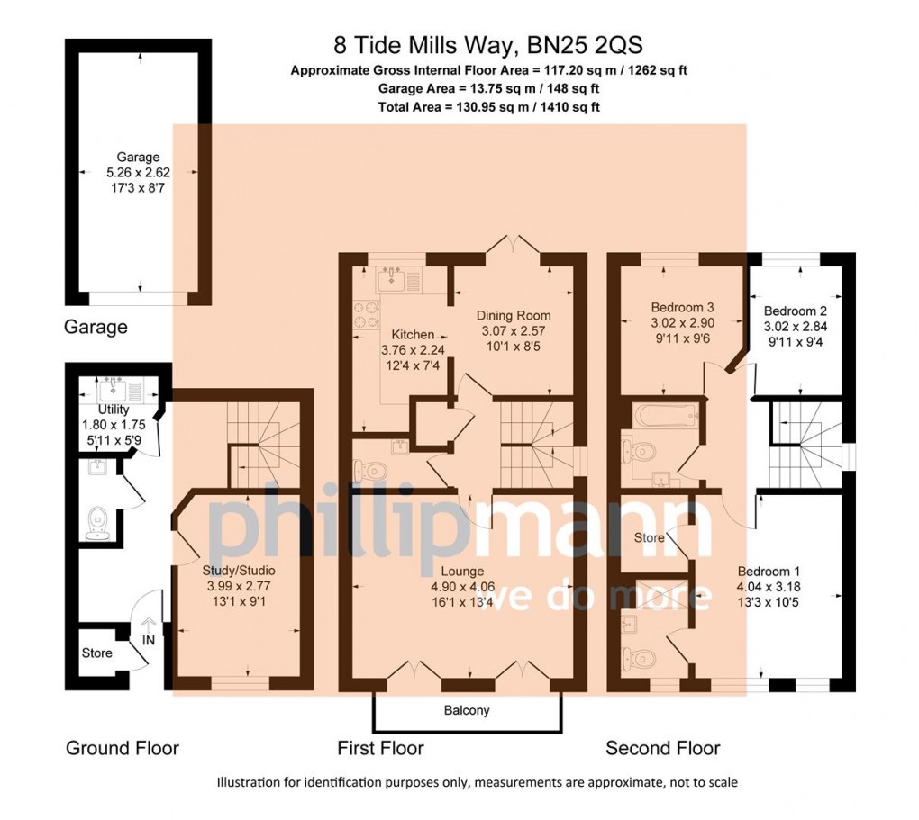 Floorplan for Tide Mills Way, Seaford