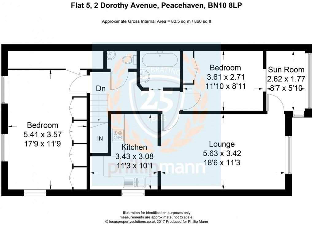 Floorplan for Dorothy Avenue, Peacehaven