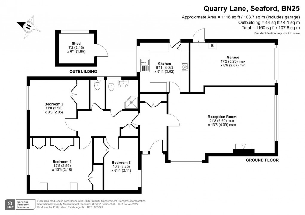 Floorplan for Quarry Lane, Seaford