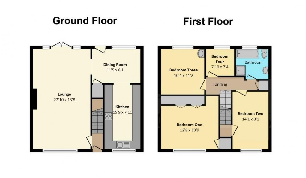 Floorplan for Dorothy Avenue North, Peacehaven