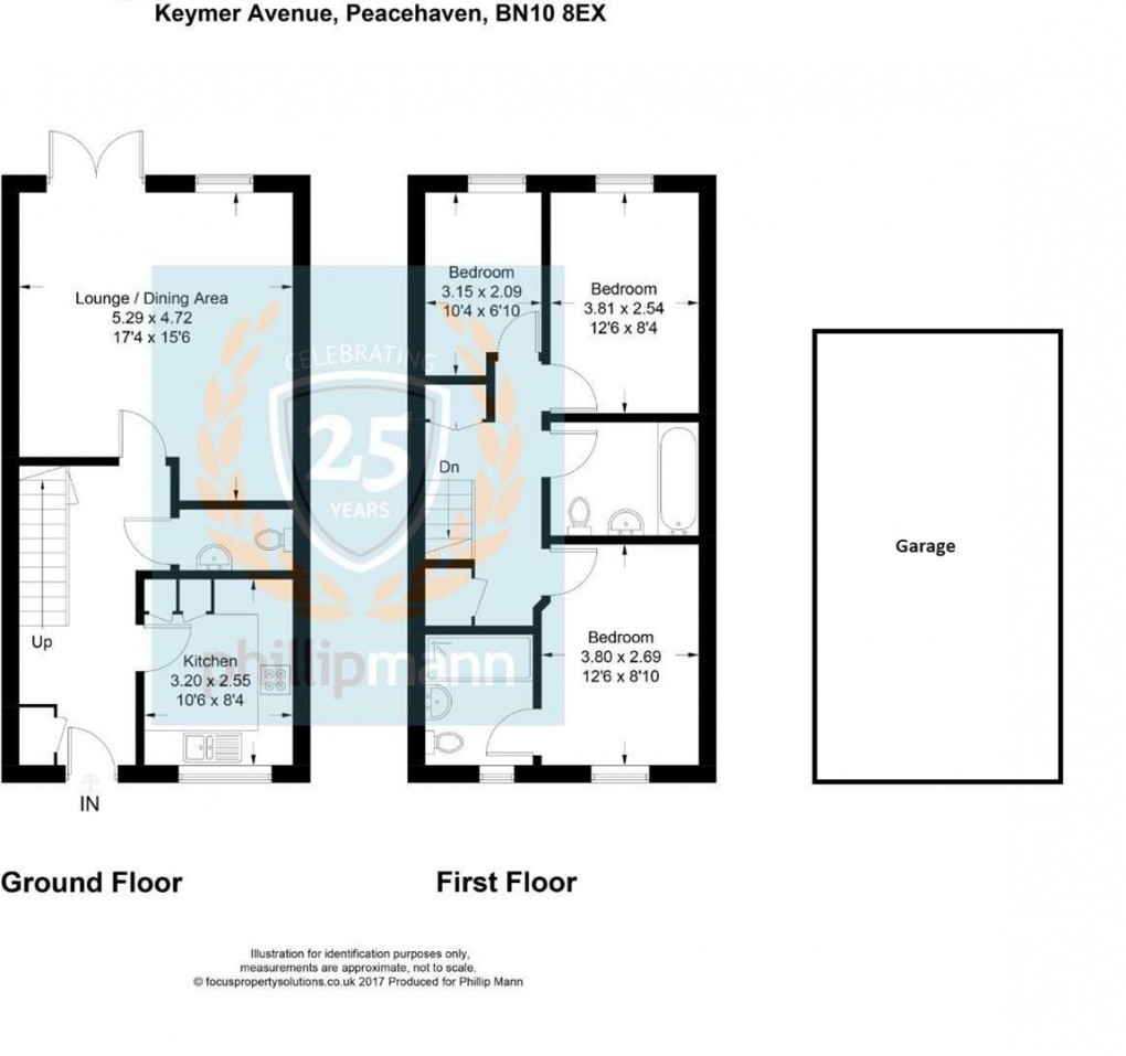 Floorplan for Keymer Avenue, Peacehaven