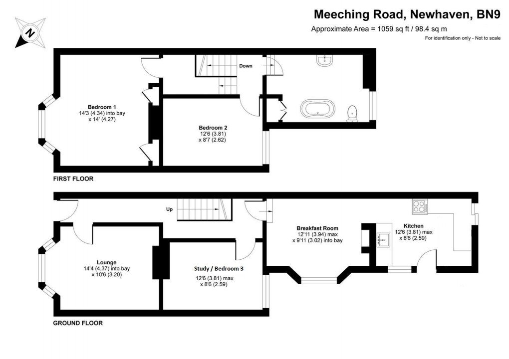 Floorplan for Meeching Road, Newhaven