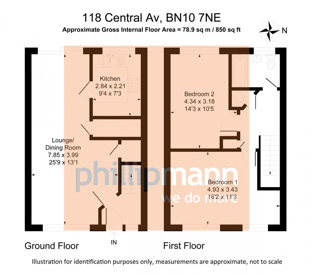 Floorplan for Central Avenue, Peacehaven