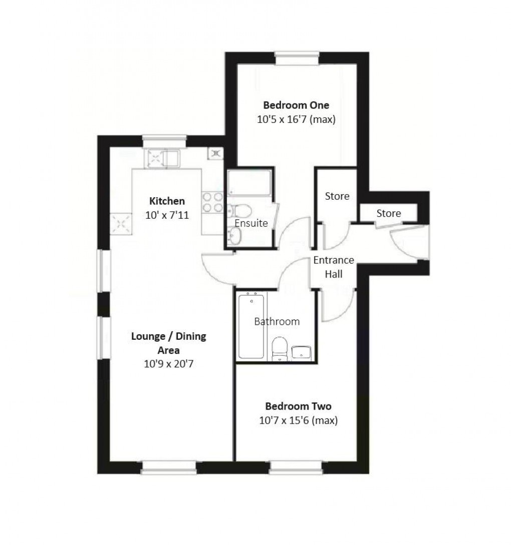 Floorplan for Skylark Avenue, Peacehaven