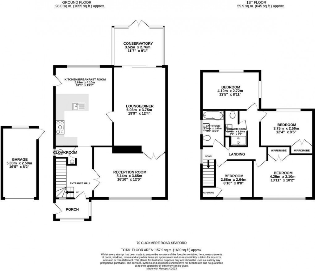 Floorplan for Cuckmere Road, Seaford