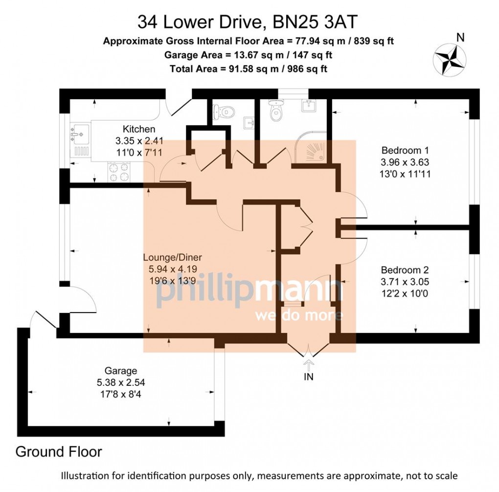 Floorplan for Lower Drive, Seaford