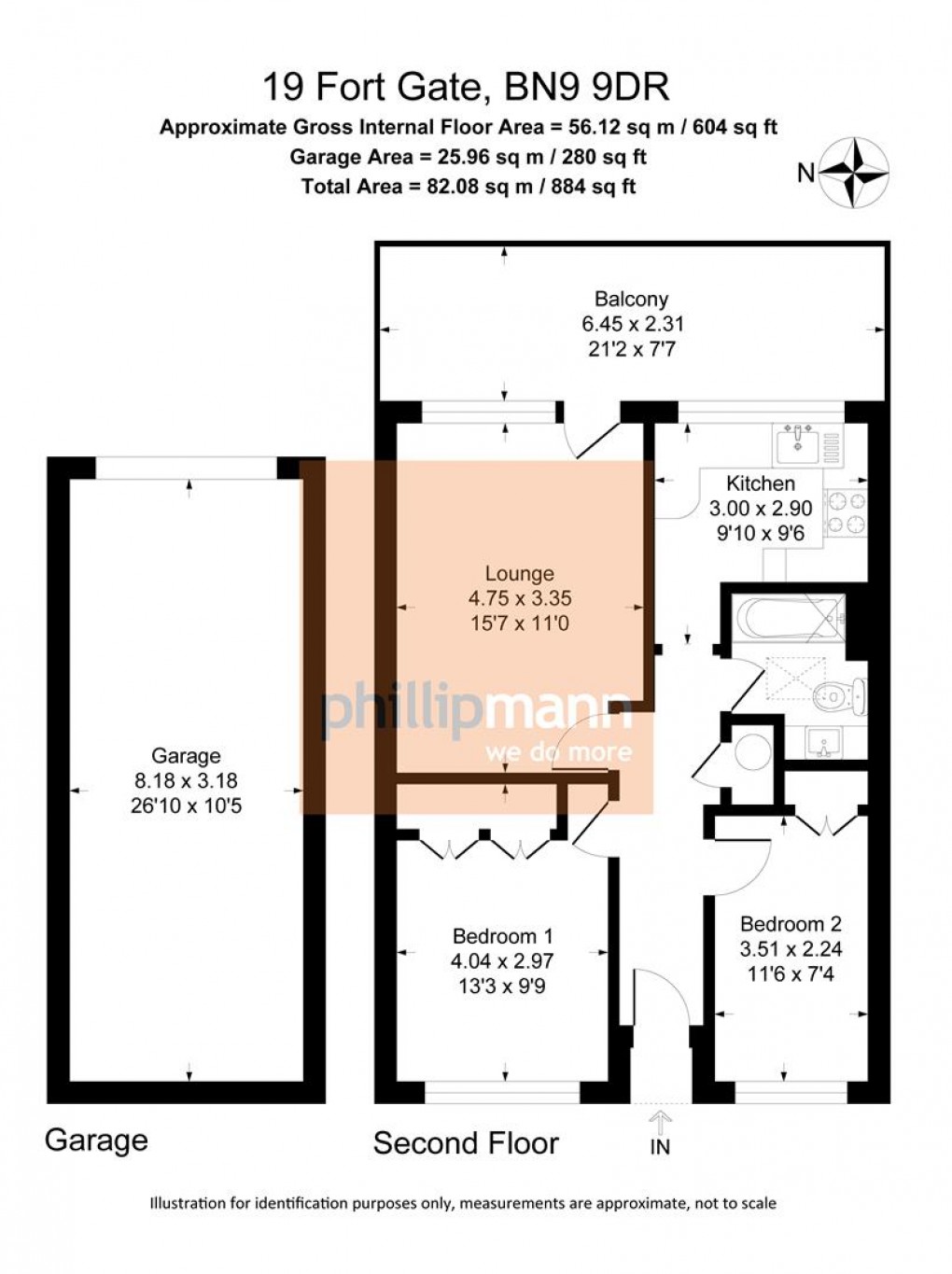 Floorplan for Fort Road, Newhaven