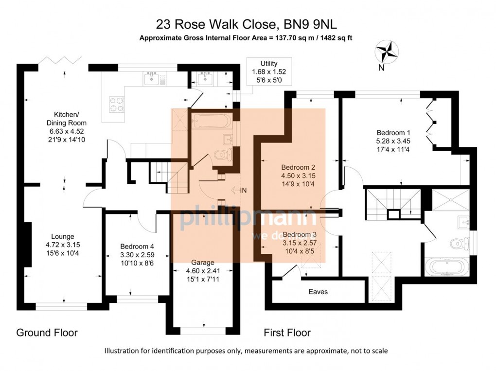 Floorplan for Rose Walk Close, Newhaven