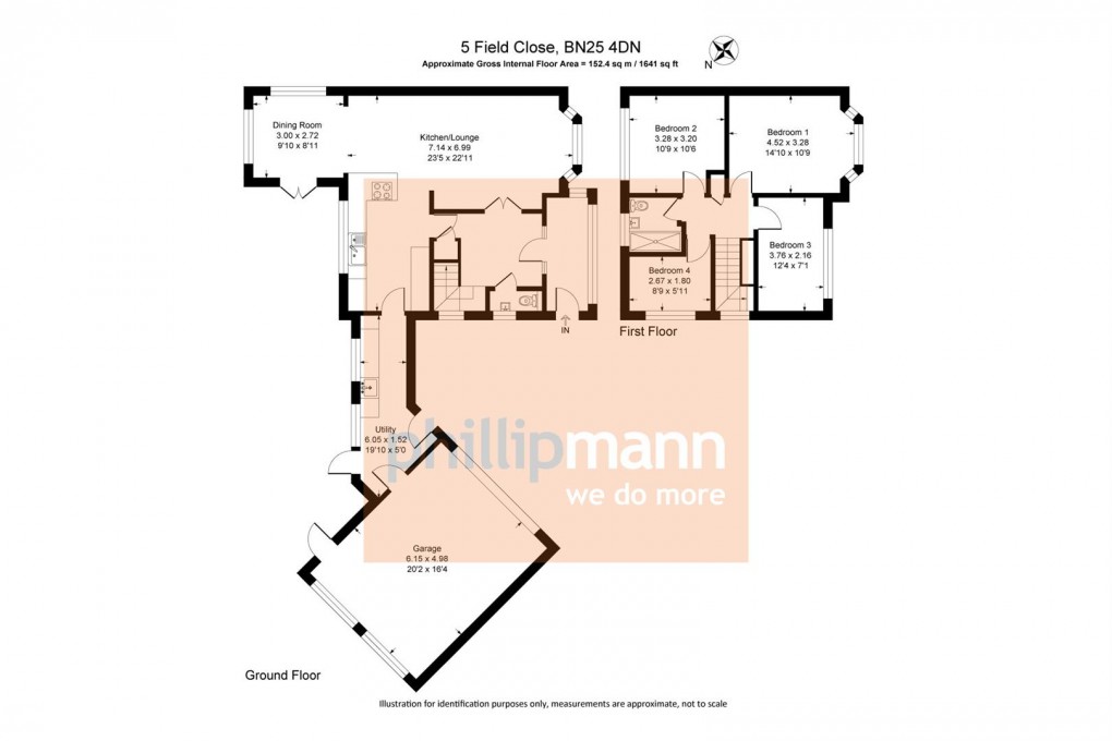 Floorplan for Field Close, Seaford