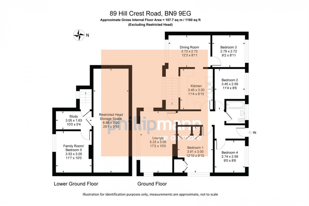 Floorplan for Hillcrest Road, Newhaven