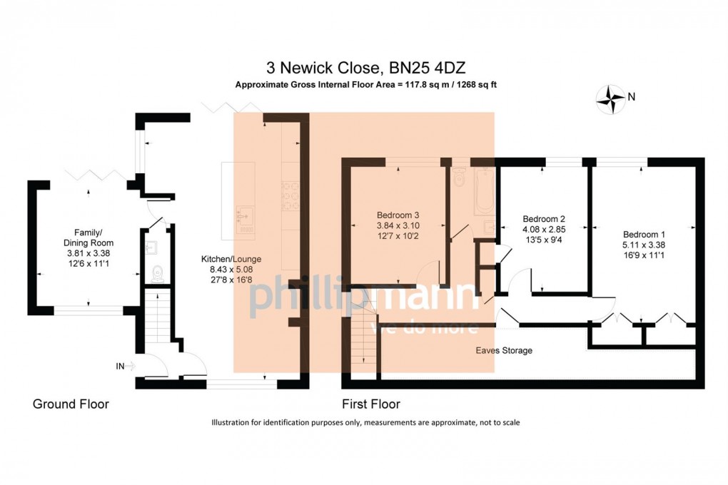 Floorplan for Newick Close, Seaford